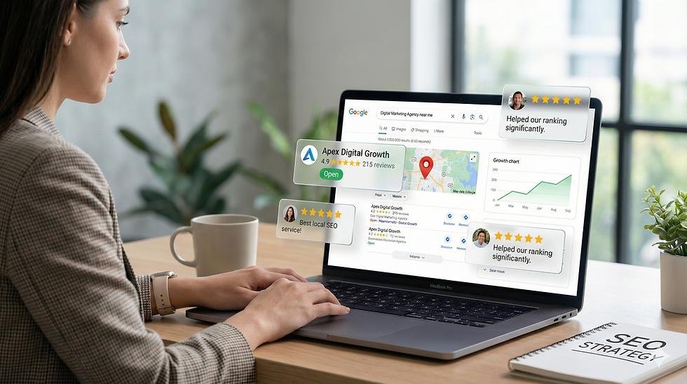 Google Business Profile reviews in the local search journey